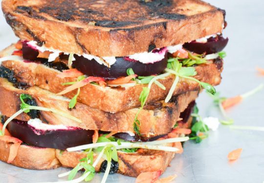 Beet and Whipped Feta Grilled Cheese – Floating Kitchen