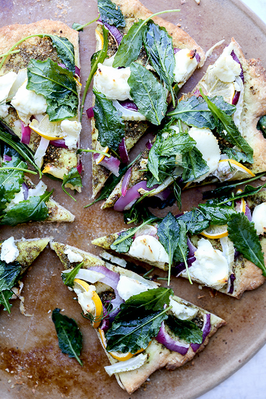 Middle Eastern Pizza with Red Onion, Fennel, Lemon, Ricotta and Kale ...