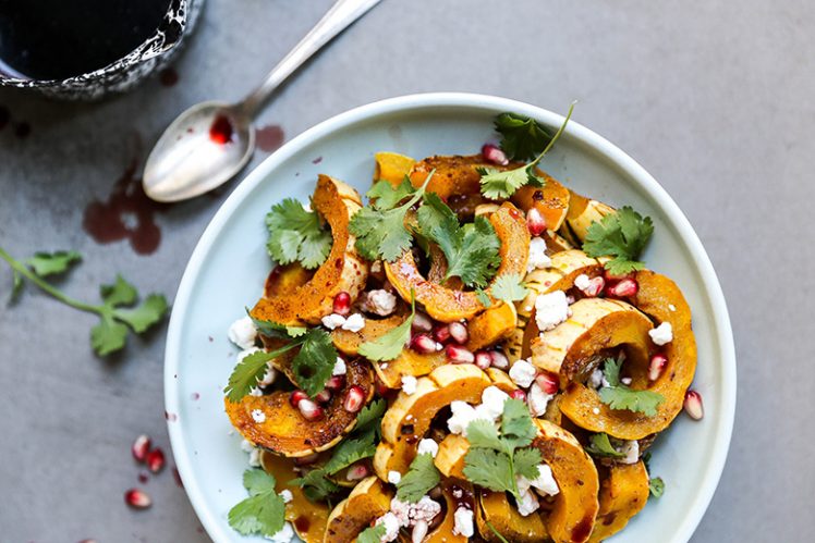 Roasted Delicata Squash with Pomegranate and Goat Cheese – Floating Kitchen