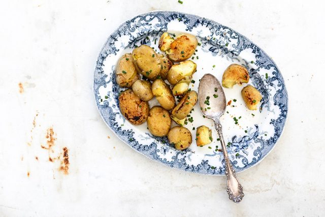 Crispy Smashed Potatoes with Miso Butter – Floating Kitchen