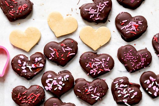 Chocolate Covered Peanut Butter Hearts – Floating Kitchen