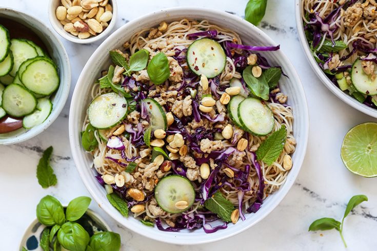 Peanut Chicken Noodle Salad