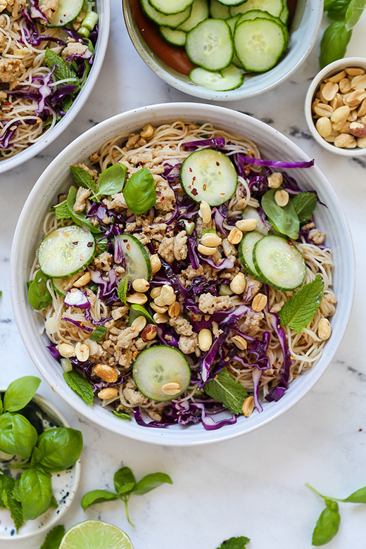 Peanut Chicken Noodle Salad | www.floatingkitchen.net