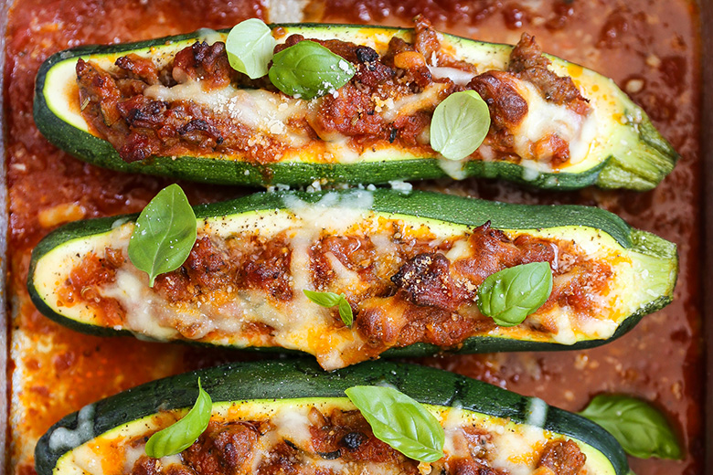 Lasagna Stuffed Zucchini | www.floatingkitchen.net