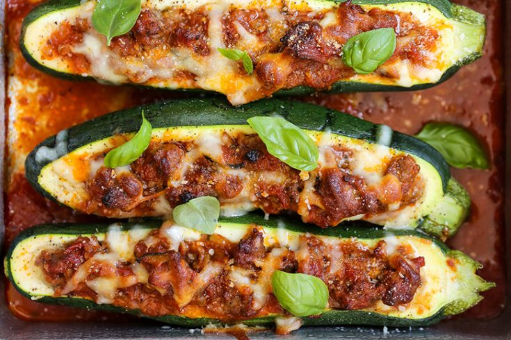 Lasagna Stuffed Zucchini