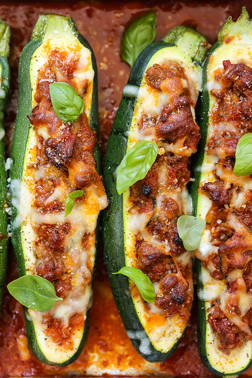 Lasagna Stuffed Zucchini | www.floatingkitchen.net