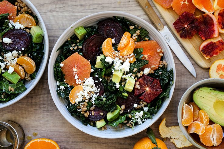 Roasted Beet and Orange Kale Salad